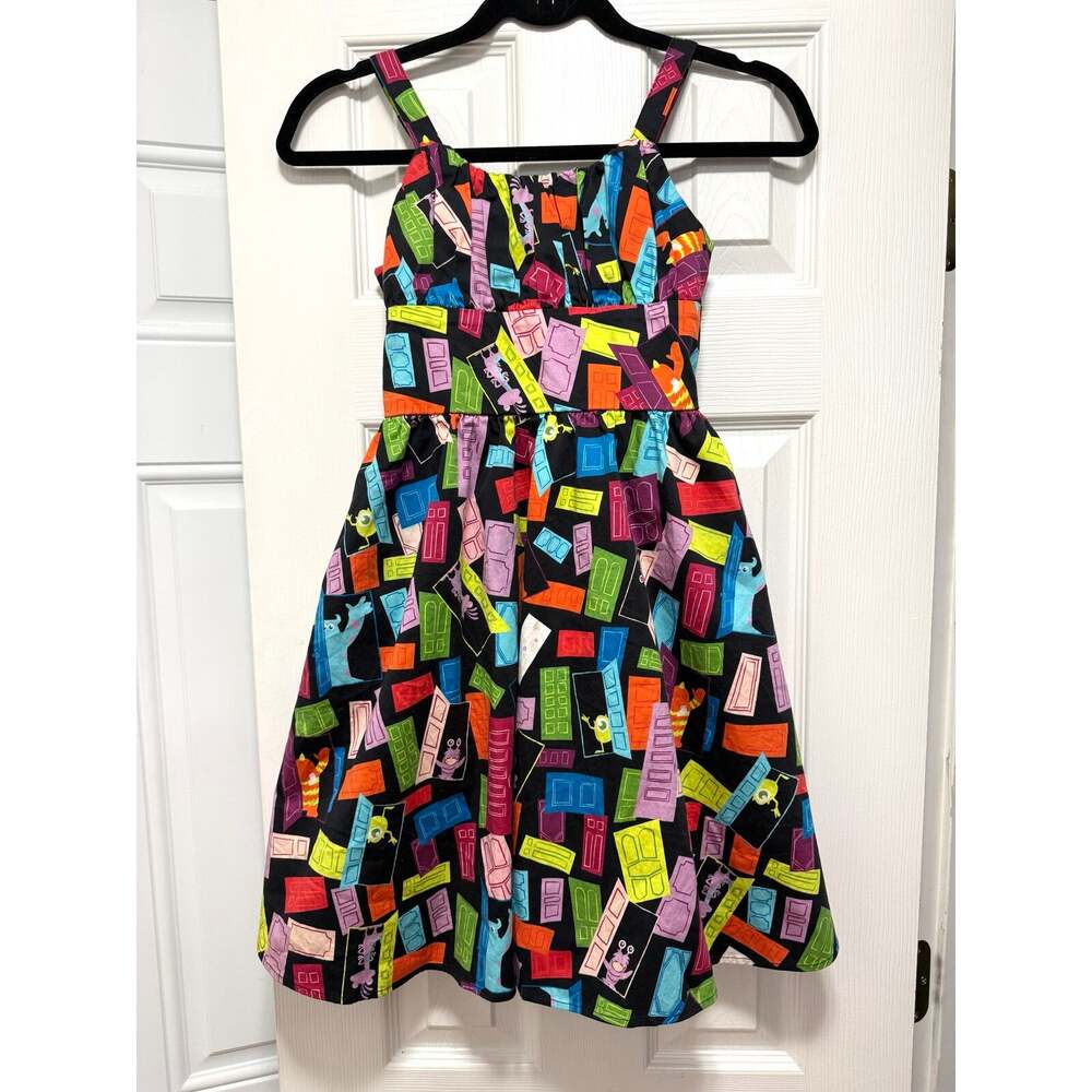 Disney Parks Dress Shop Monsters Inc Doors Dress Girls M Mike Sulley w/Pockets